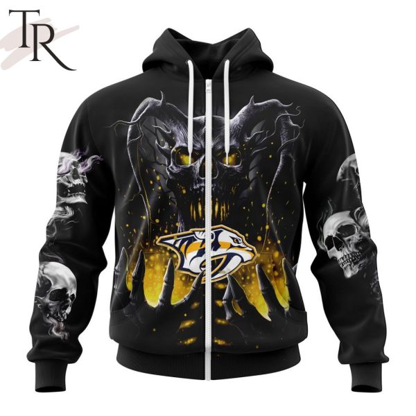 NHL Nashville Predators Special Skull Art Design Hoodie