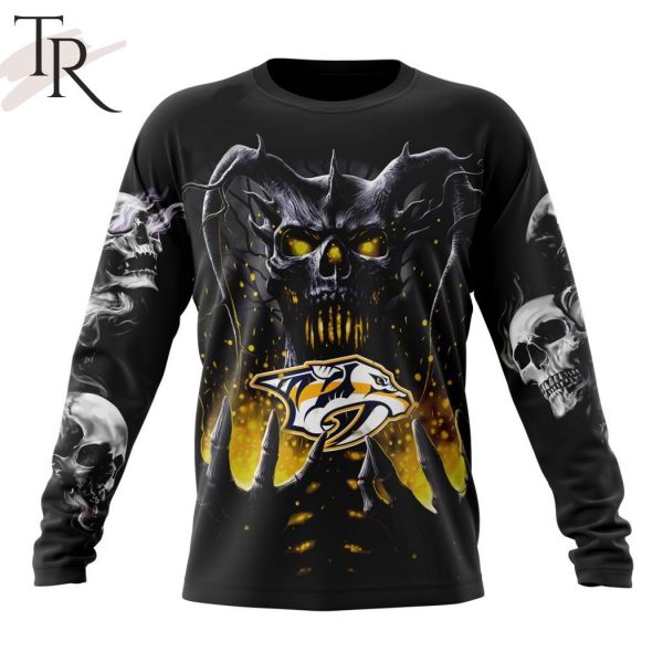 NHL Nashville Predators Special Skull Art Design Hoodie