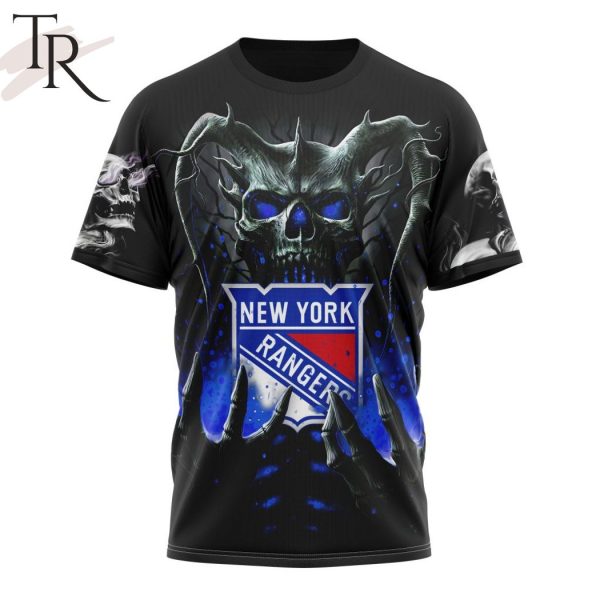 NHL New York Rangers Special Skull Art Design Hoodie