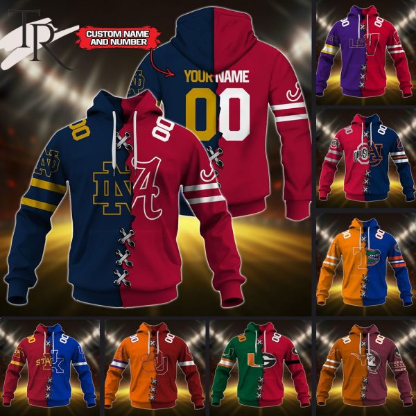 Mix 2 NCAA Teams Select Any 2 Teams to Mix and Match! Hoodie