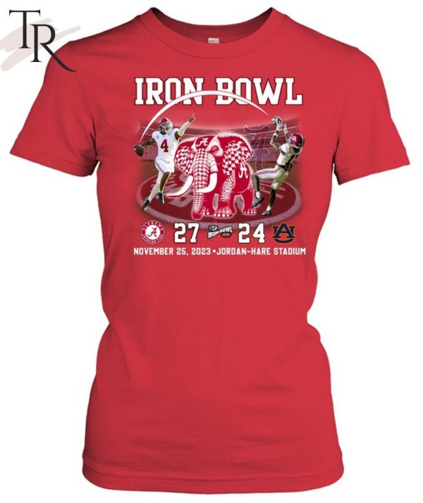 Iron Bowl Alabama Crimson Tide 27 – 24 Auburn Tigers November 25, 2023 Jordan-Hare Stadium T-Shirt