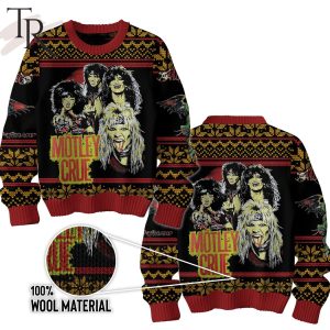 Motley Crue Ugly Sweater 100% Wool Material