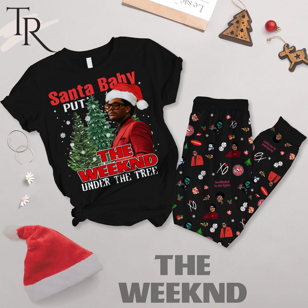 Santa Baby Put The Weeknd Under The Tree Pajamas Set - Torunstyle