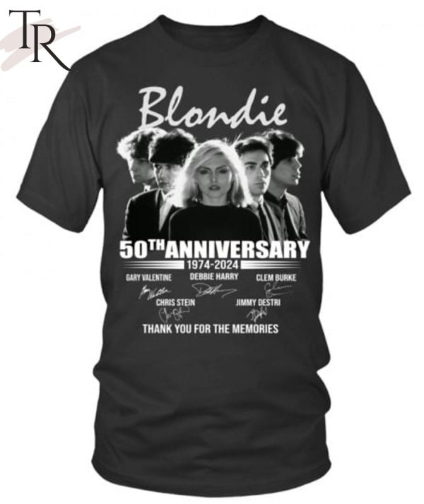 Blonedie 50th Anniversary 1974 – 2024 Thank You For The Memories T-Shirt