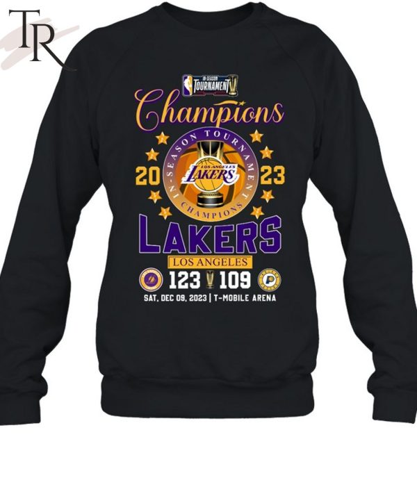 In-Season Tournament Champions 2023 Los Angeles Lakers 123 – 109 Indiana Pacers Sat, Dec 09, 2023 T-Mobile Arena T-Shirt