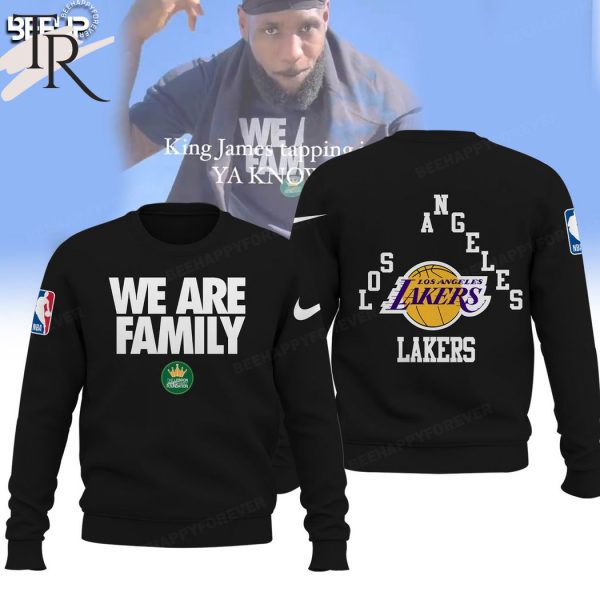 Lebron James We Are Family Los Angeles Lakers Hoodie – Black