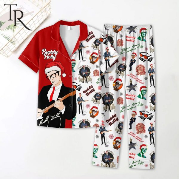 Rock Around Buddy Holly Rockin’ Around The Christmas Holly Pajamas Set