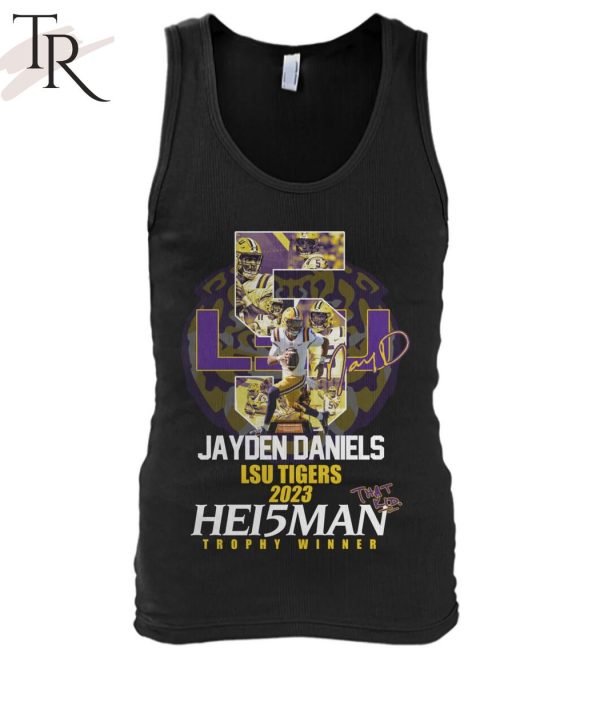 Jayden Daniels LSU Tigers 2023 Hei5man Trophy Winner T-Shirt