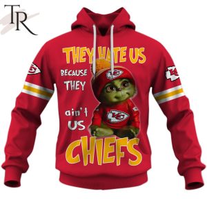 Personalized Kansas City Chiefs Baby Grinch They Hate Us Because They Ain’t Us Chiefs Hoodie