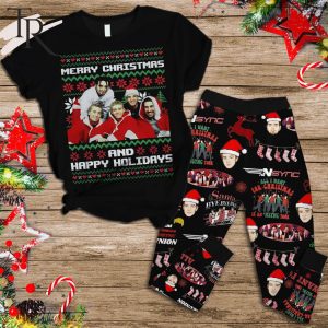 Merry Christmas And Happy Holidays All I Want For Christmas Is An NSYNC Tour Pajamas Set