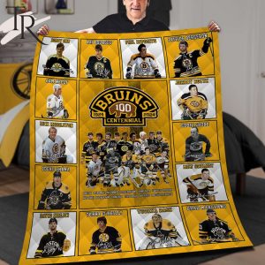Boston Bruins 1924 – 2024 100th Centennial Fleece Blanket