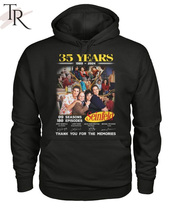 35 Years 1989 – 2024 Seinfeld 09 Seasons 180 Episodes Thank You For The Memories T-Shirt