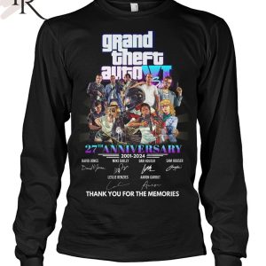 Grand Theft Auto VI 27th Anniversary 2001 – 2024 Thank You For The Memories T-Shirt