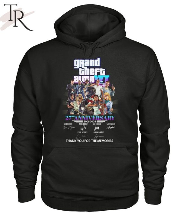 Grand Theft Auto VI 27th Anniversary 2001 – 2024 Thank You For The Memories T-Shirt