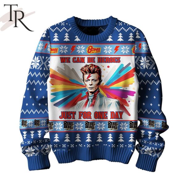 David Bowie We Can Be Heroes Just For One Day Rebel Rebel Ugly Sweater