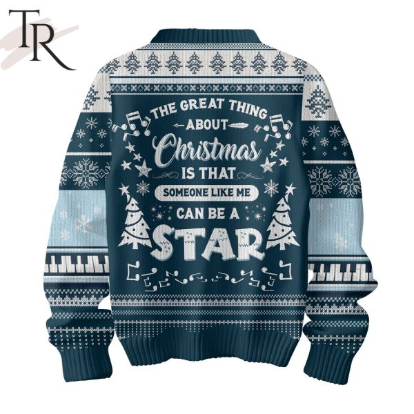 The Great Thing About Christmas Is That Some One Like Me Can Be A Star Elton John Ugly Sweater
