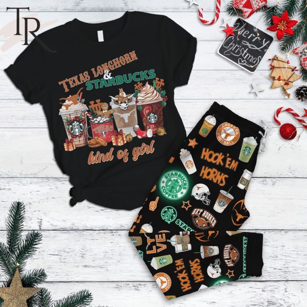 Texas Longhorn & Starbucks Kind Of Girl Pajamas Set