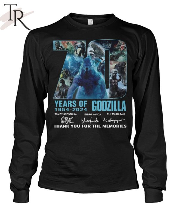 70 Years Of 1954 – 2024 Godzilla Thank You For The Memories T-Shirt