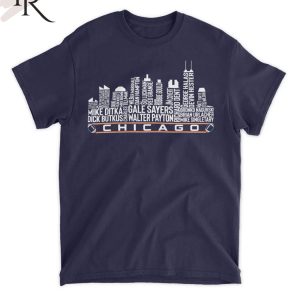 Chicago Bears Football Legend Chicago Skyline T-Shirt