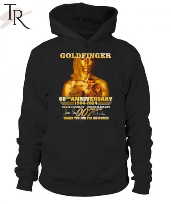 Goldfinger 60th Anniversary 1964 – 2024 Sean Connery And Honor Blackman Thank You For The Memories T-Shirt