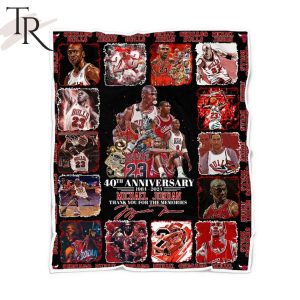 40th Anniverasry 1984 – 2024 Michael Jordan Thank You For The Memories Fleece Blanket