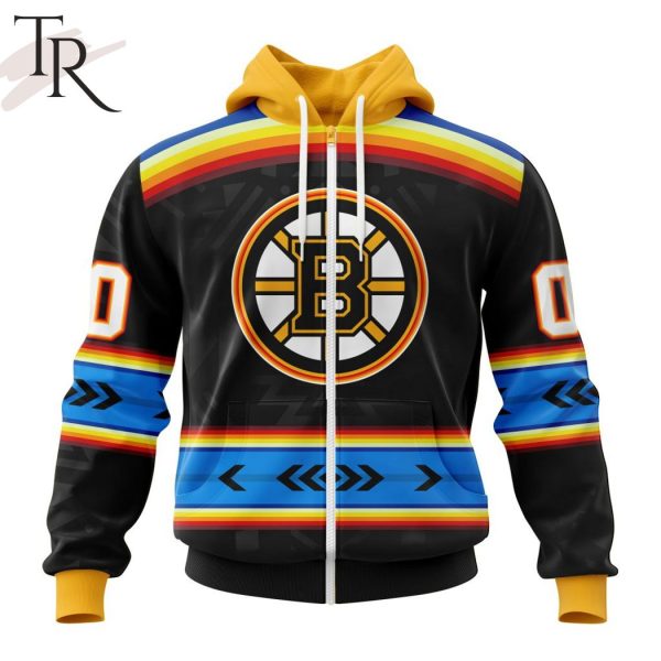 NHL Boston Bruins Special Native Heritage Design Hoodie