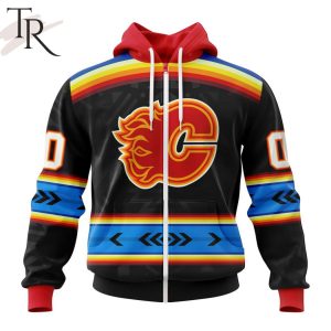 NHL Calgary Flames Special Native Heritage Design Hoodie