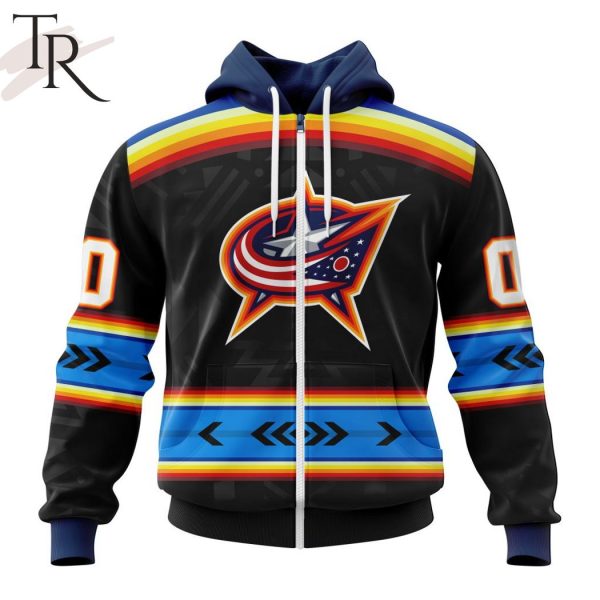 NHL Columbus Blue Jackets Special Native Heritage Design Hoodie