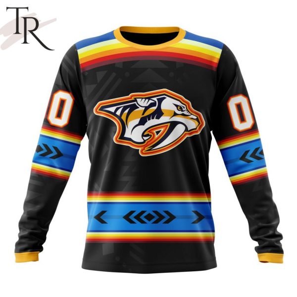 NHL Nashville Predators Special Native Heritage Design Hoodie