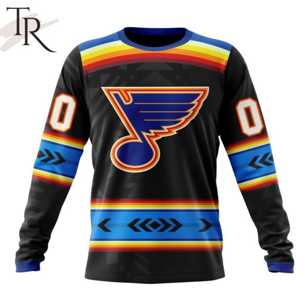 NHL St. Louis Blues Special Native Heritage Design Hoodie