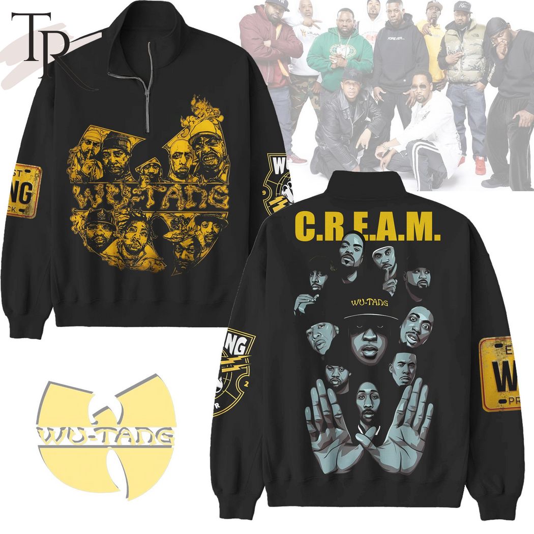 C.R.E.A.M Wu-Tang Clan Half Zip Sweatshirt - Torunstyle
