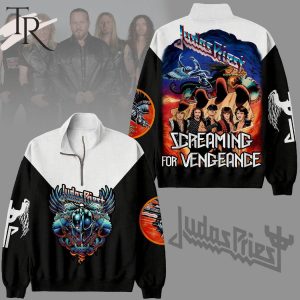 Judas Priest Screaming For Vengeance Half Zip Sweatshirt