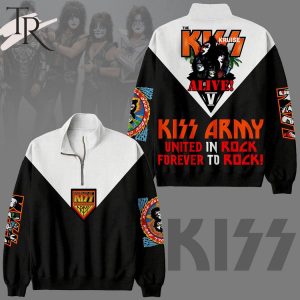 The Kiss Kruise Alive V Kiss Army United In Rock Forever To Rock Half Zip Sweatshirt