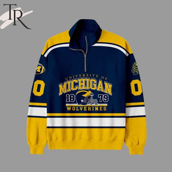 University Of Michigan Wolverines 1879 Custom Half Zip Sweatshirt