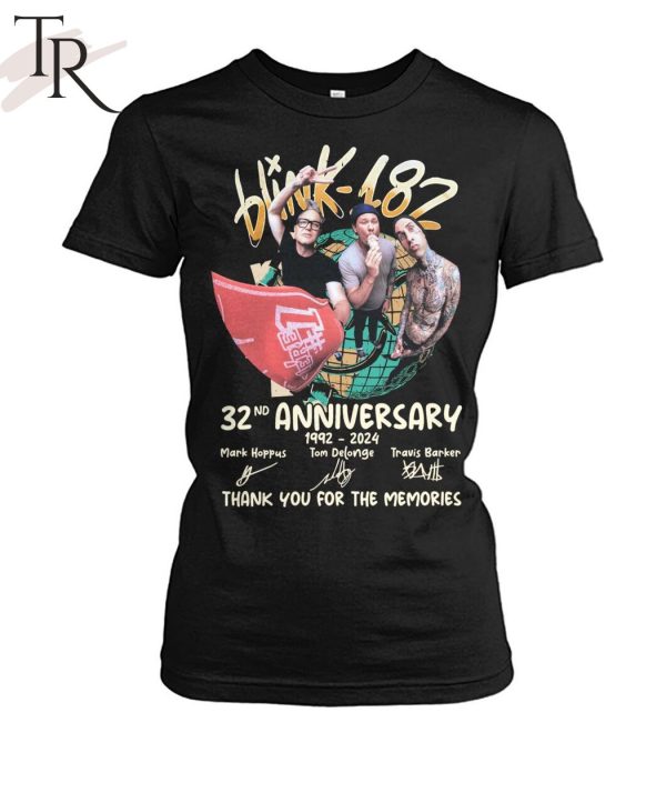 Blink-182 32nd Anniversary 1992 – 2024 Thank You For The Memories T-Shirt