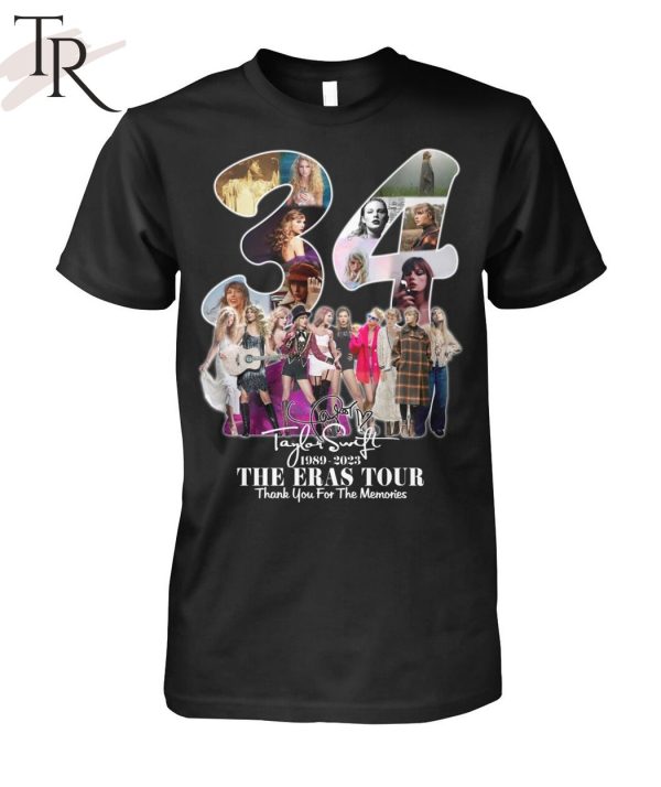 Taylor Swift 34 Years 1989 – 2023 The Eras Tour Thank You For The Memories T-Shirt