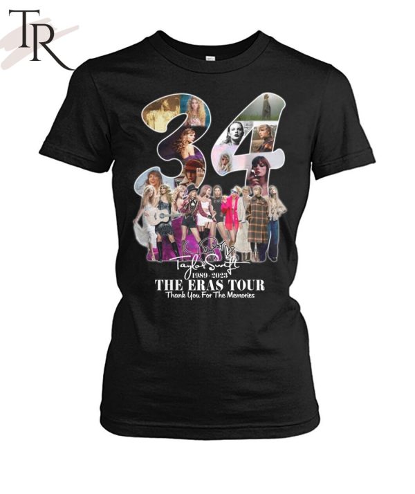 Taylor Swift 34 Years 1989 – 2023 The Eras Tour Thank You For The Memories T-Shirt