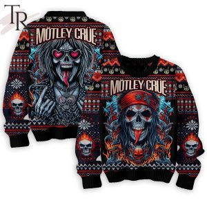 Motley Crue Skull Art Design Ugly Sweater