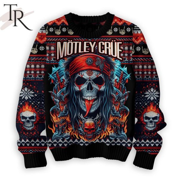 Motley Crue Skull Art Design Ugly Sweater