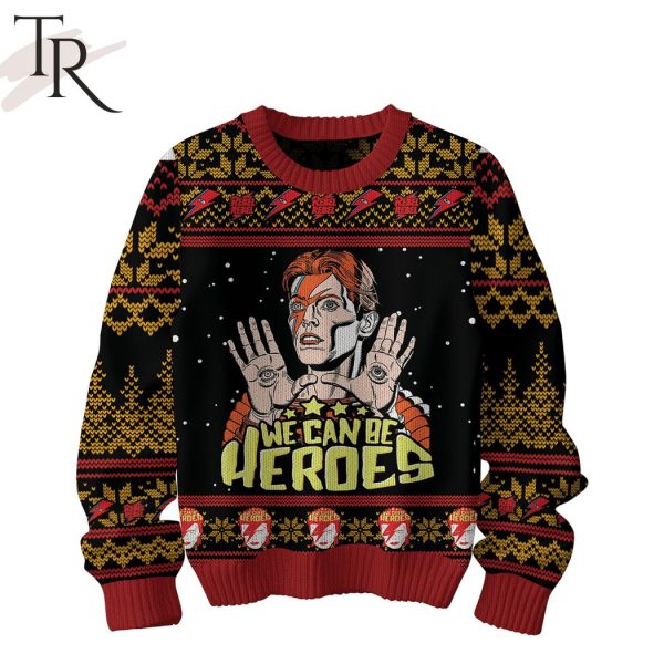 We Can Be Heroes David Bowie Ugly Sweater