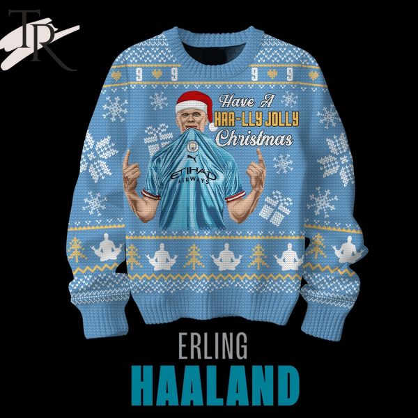 Erling Haaland Have A Haa-lly Jolly Christmas Ugly Sweater