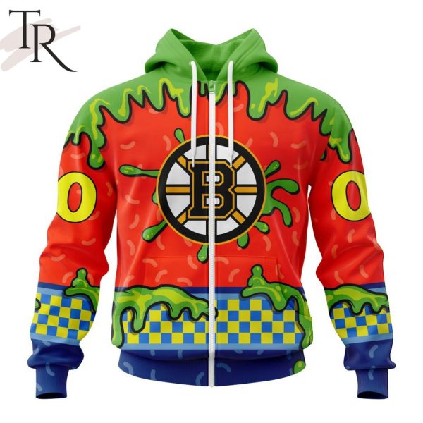 NHL Boston Bruins Special Nickelodeon Design Hoodie