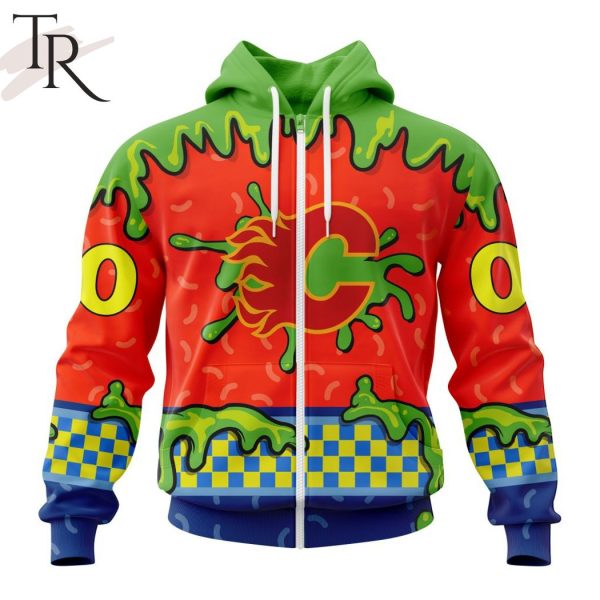 NHL Calgary Flames Special Nickelodeon Design Hoodie