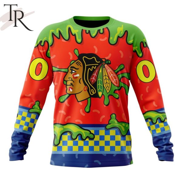 NHL Chicago Blackhawks Special Nickelodeon Design Hoodie