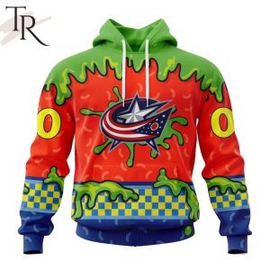 NHL Columbus Blue Jackets Special Nickelodeon Design Hoodie