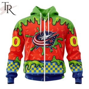 NHL Columbus Blue Jackets Special Nickelodeon Design Hoodie