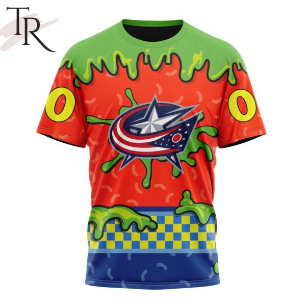 NHL Columbus Blue Jackets Special Nickelodeon Design Hoodie