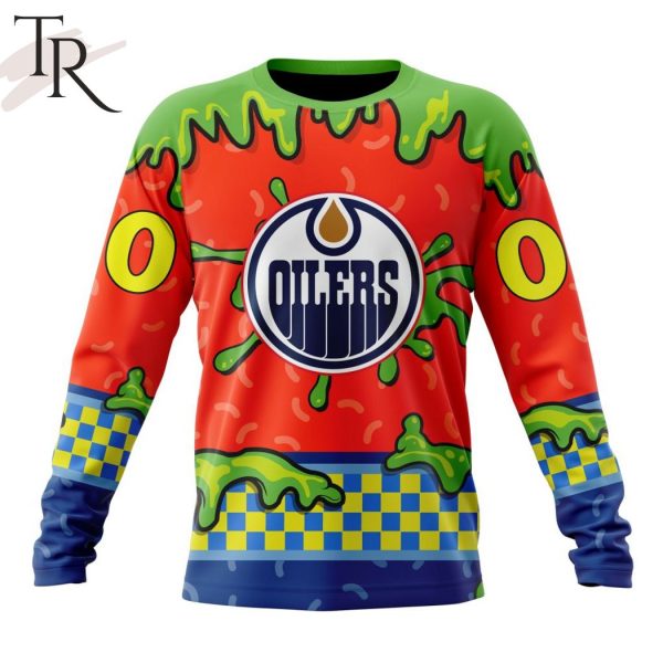 NHL Edmonton Oilers Special Nickelodeon Design Hoodie