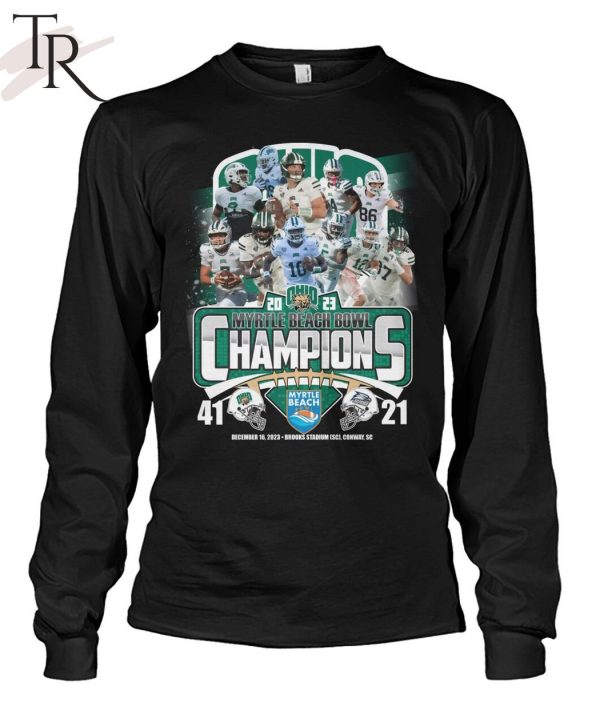 2023 Myrtle Beach Bowl Champions Ohio Bobcats 41 – 21 Georgia Southern Eagles December 16, 2023 Brooks Stadium  SC , Conway, SC T-Shirt