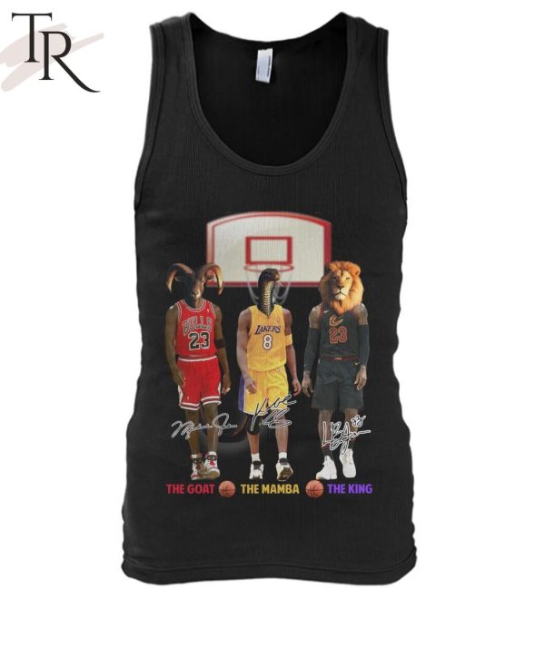 The Goat The Mamba The King Michael Jordan, Kobe Bryant, Lebron James T-Shirt